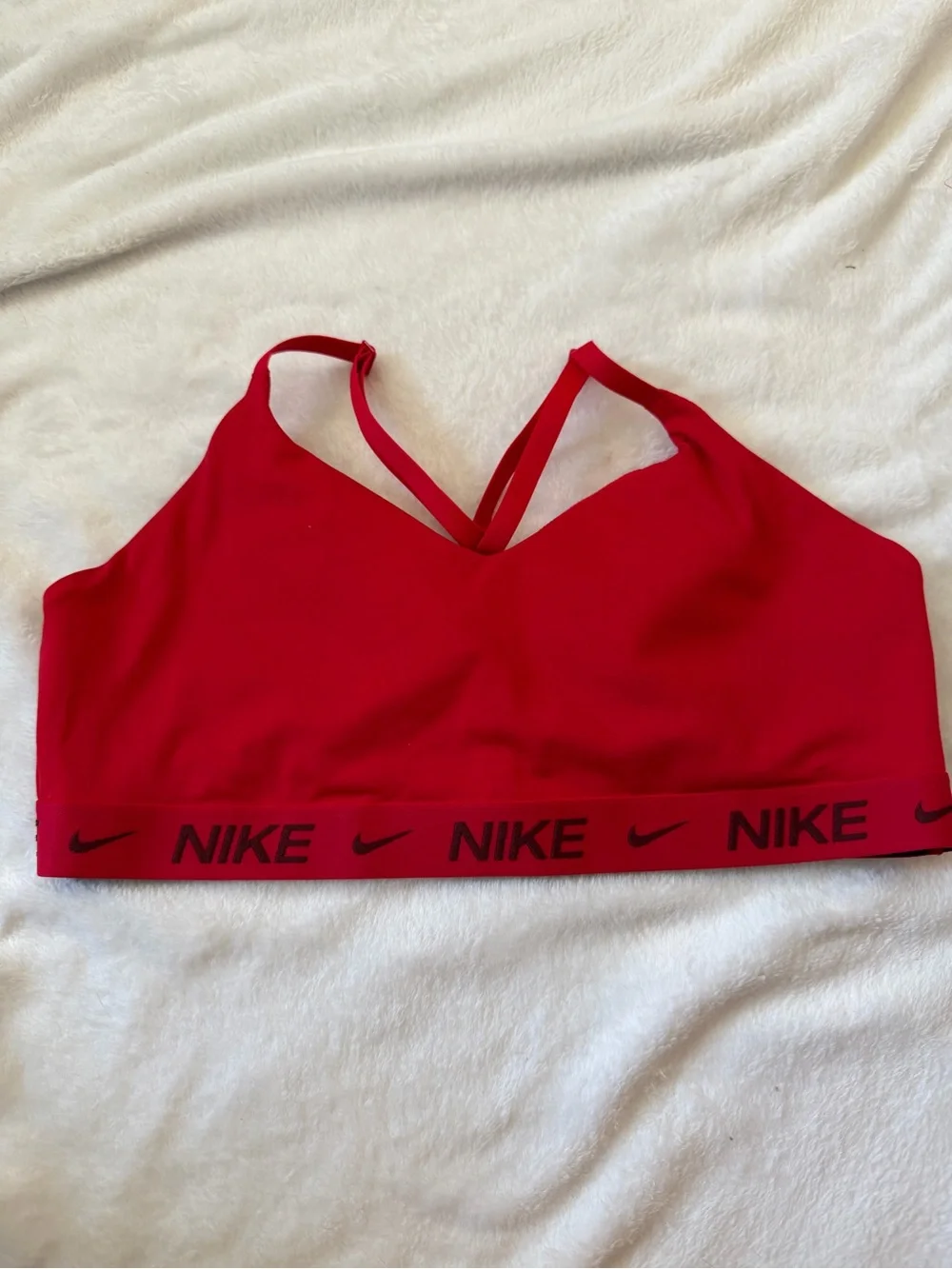 Nike Red Dri-FIT Indy Sports Bra